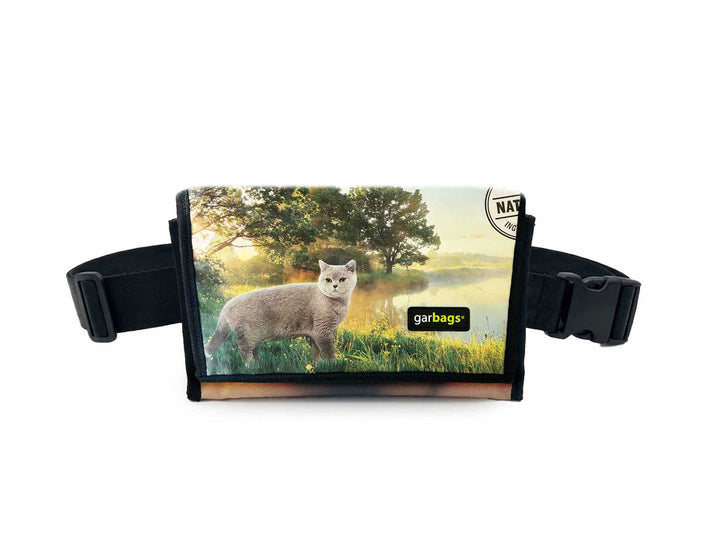 messenger bag / bike handlebar XS pet food package green & brown