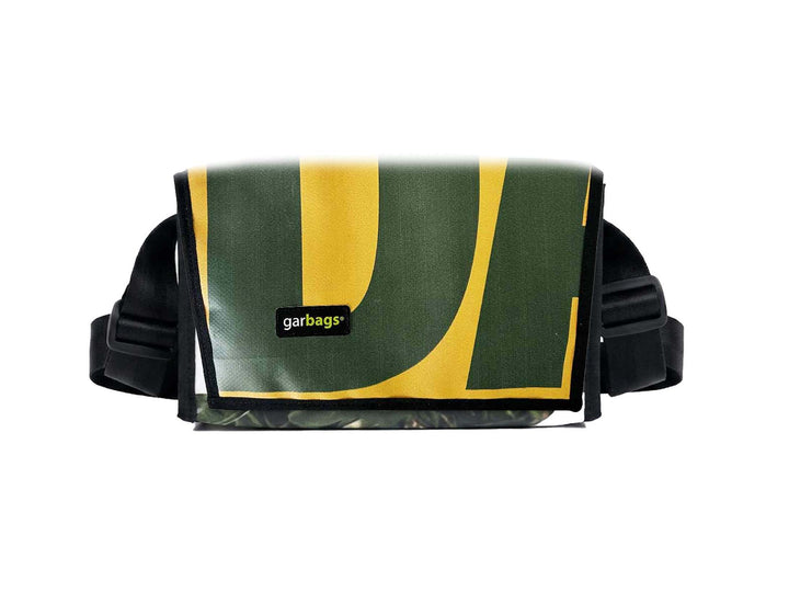 messenger bag / bike handlebar XS publicity banner green & yellow