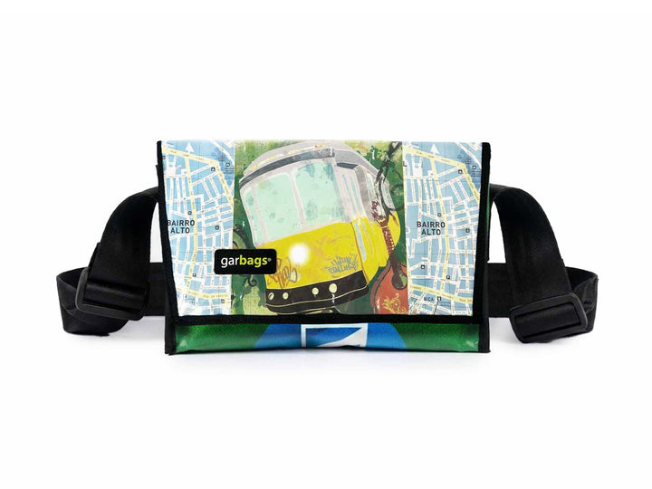 messenger bag / bike handlebar XS *lisbon exclusive* tram green & blue