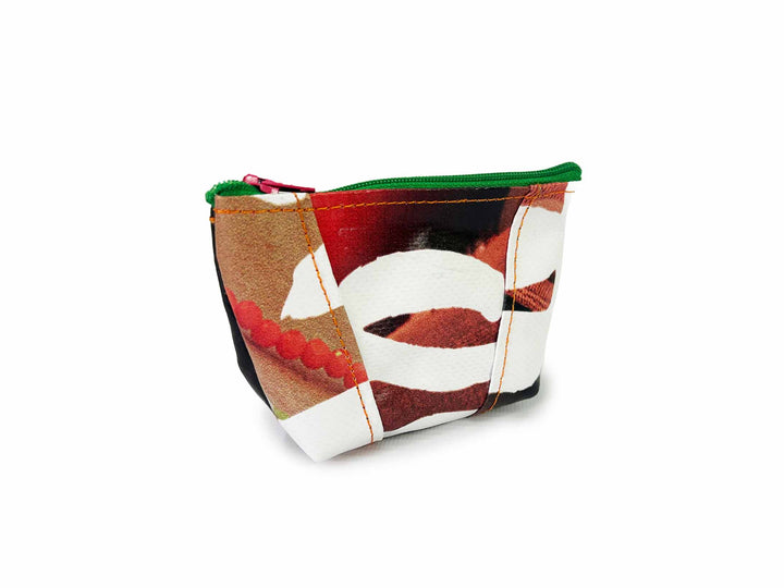 necessaire mini publicity banner brown & red