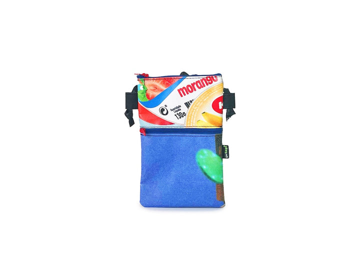 Crossbody Phone bag publicity banner blue & pink