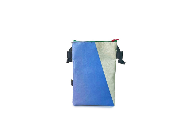 Crossbody Phone bag pet food package blue & green