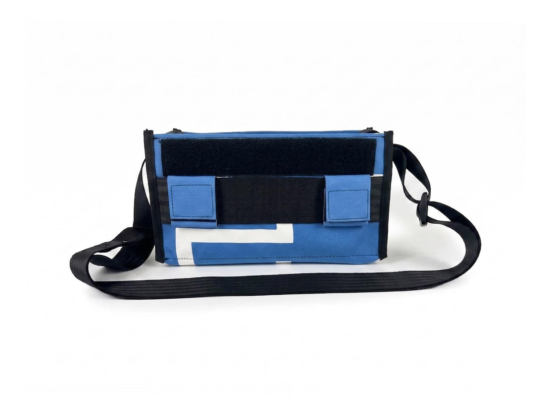 messenger bag / bike handlebar base XS blue
