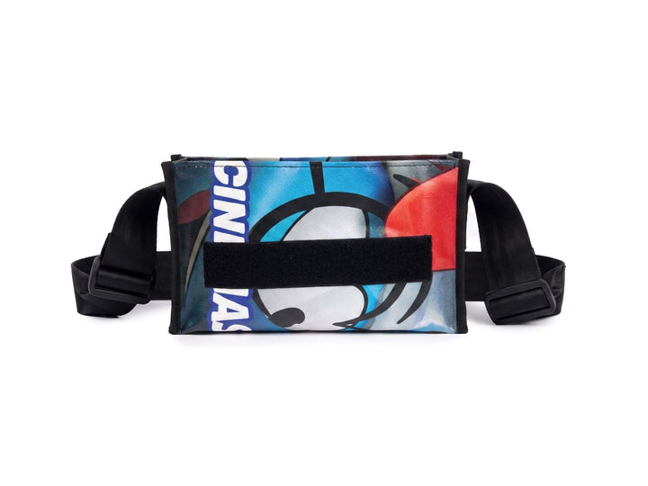messenger bag / bike handlebar base XS blue cartoon