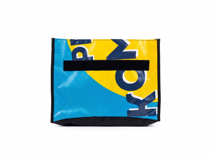 messenger bag base XL publicity banner blue & yellow