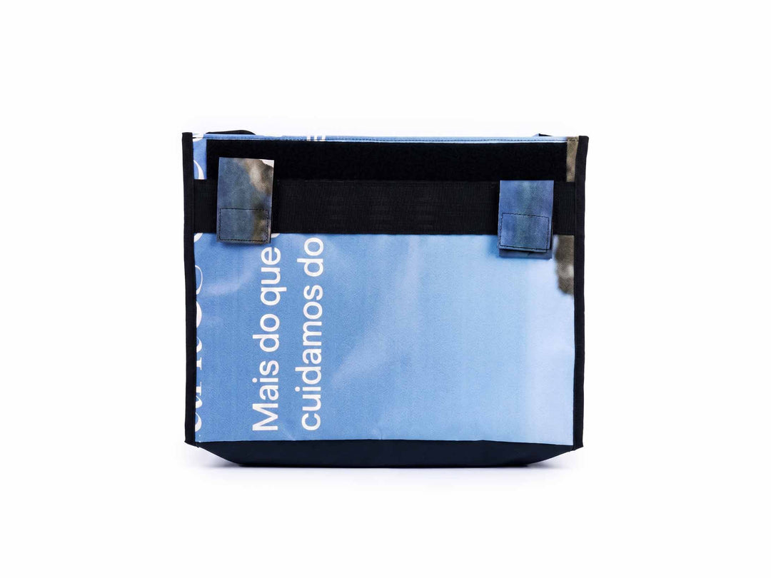 messenger bag base XL publicity banner blue & yellow