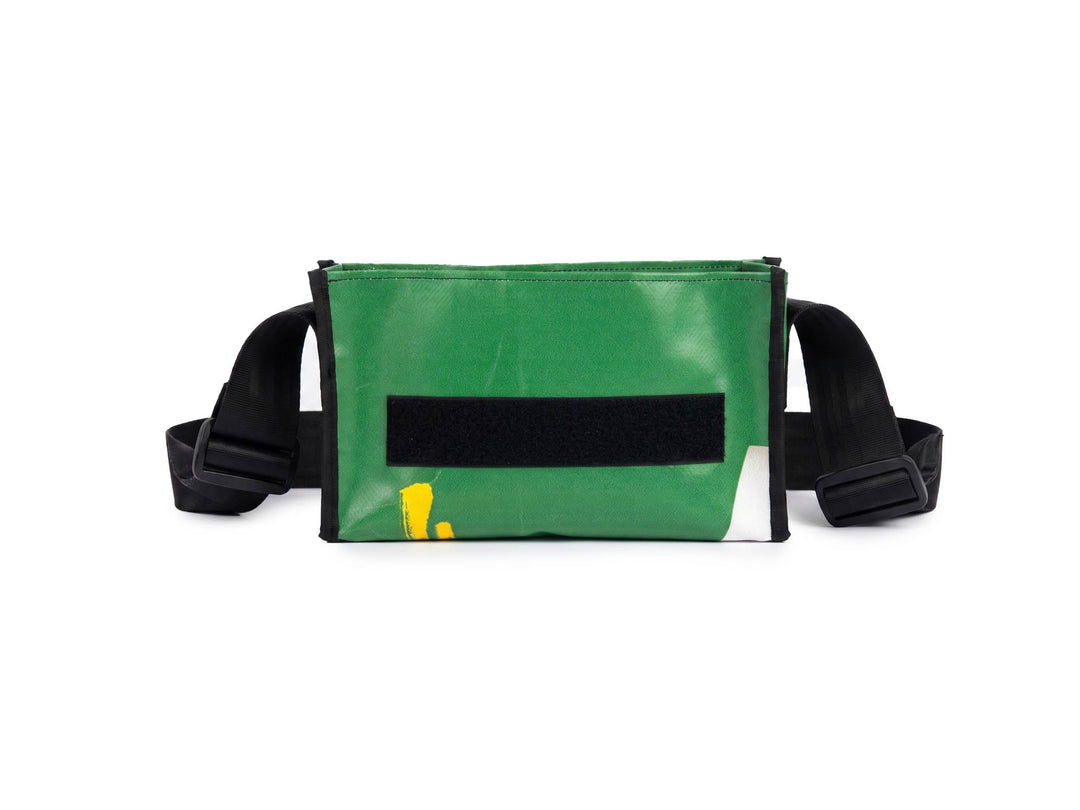 messenger bag / bike handlebar base XS green & yellow