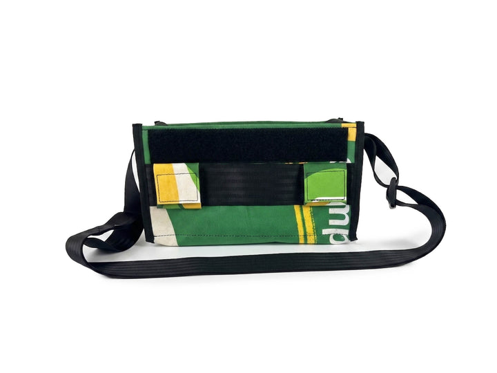 messenger bag / bike handlebar base XS green & yellow
