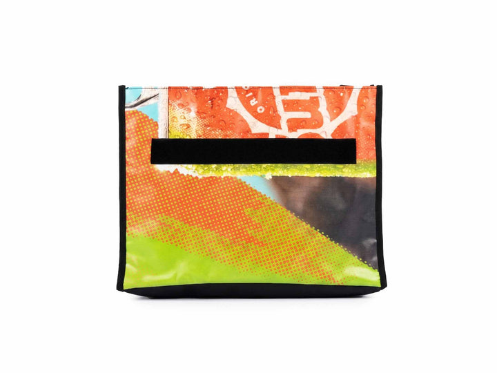 messenger bag base XL publicity banner orange & green