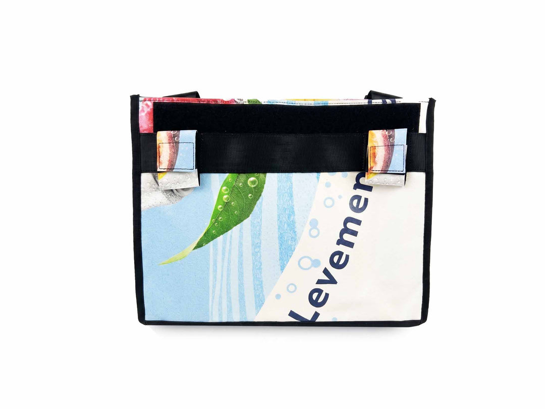 messenger bag base XL publicity banner orange & blue