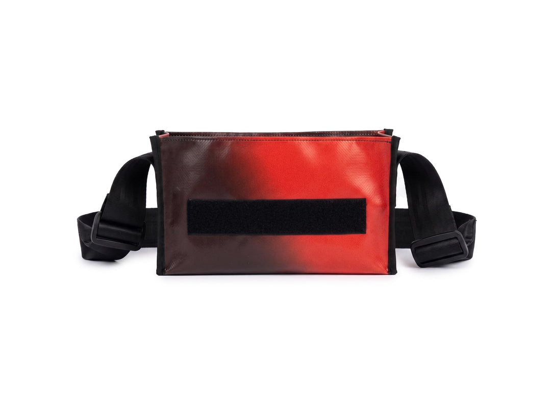 messenger bag / bike handlebar base XS black & red