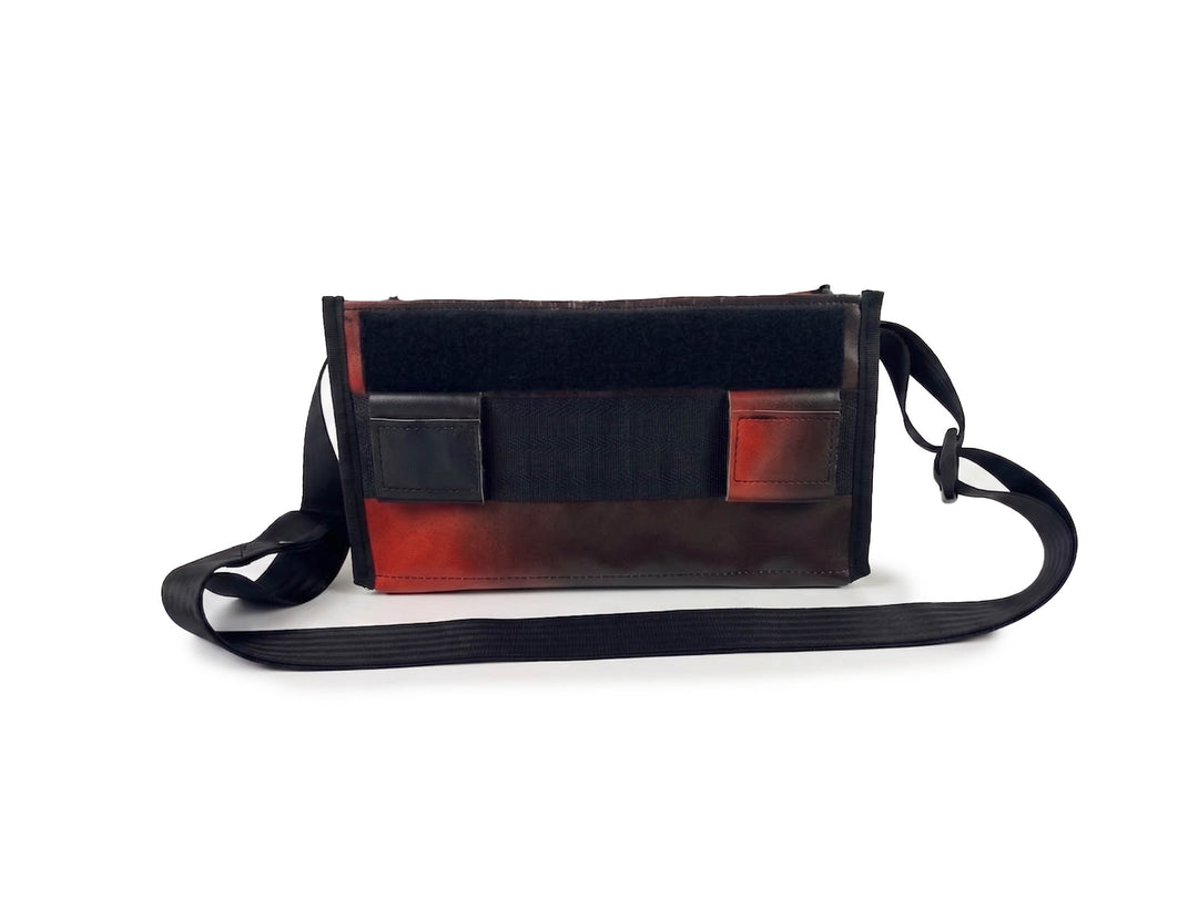 messenger bag / bike handlebar base XS black & red