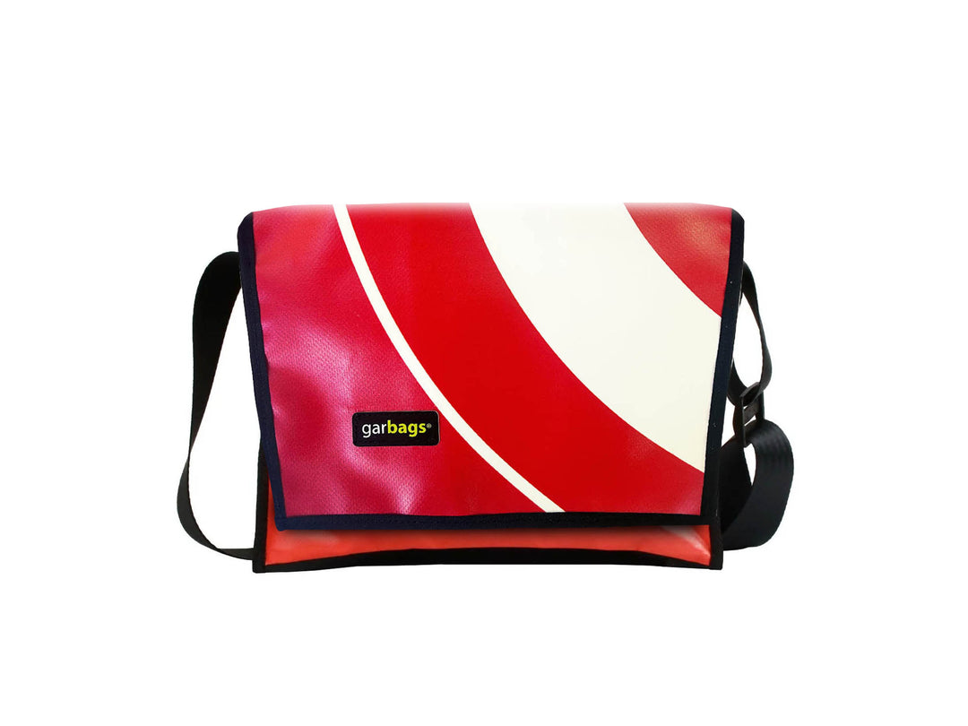 messenger bag M publicity banners red & white