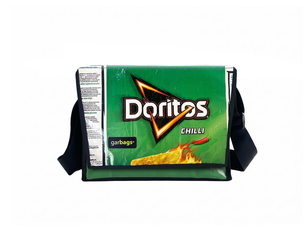 messenger bag M chips packages green