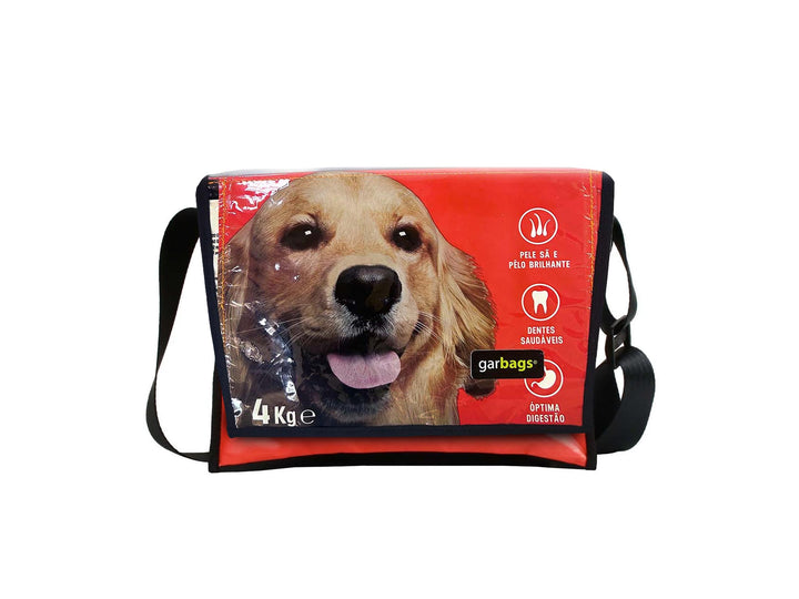 messenger bag M dog food packages red