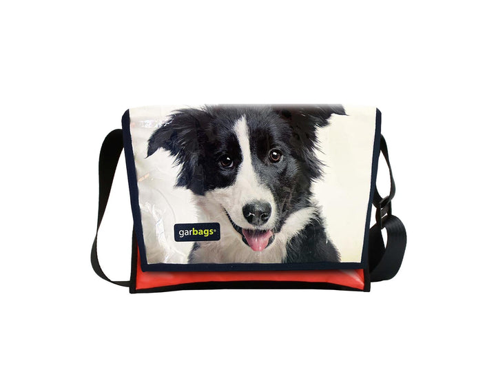 messenger bag M dog food packages red & white