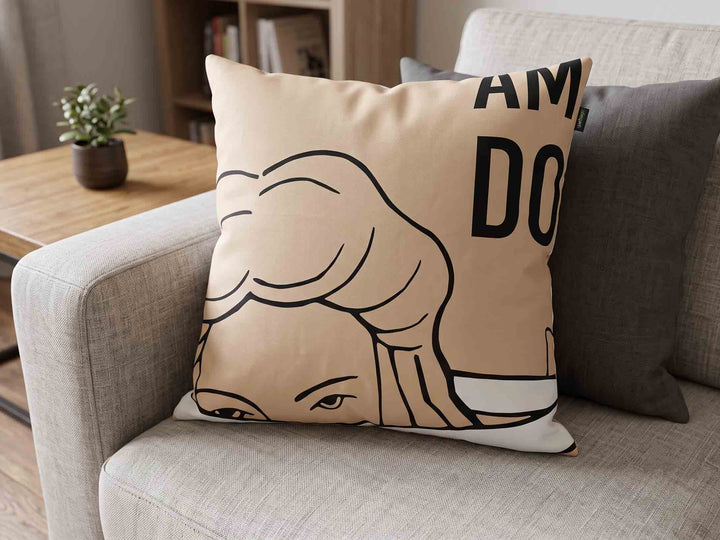 pillow cover publicity fabrics black & beige