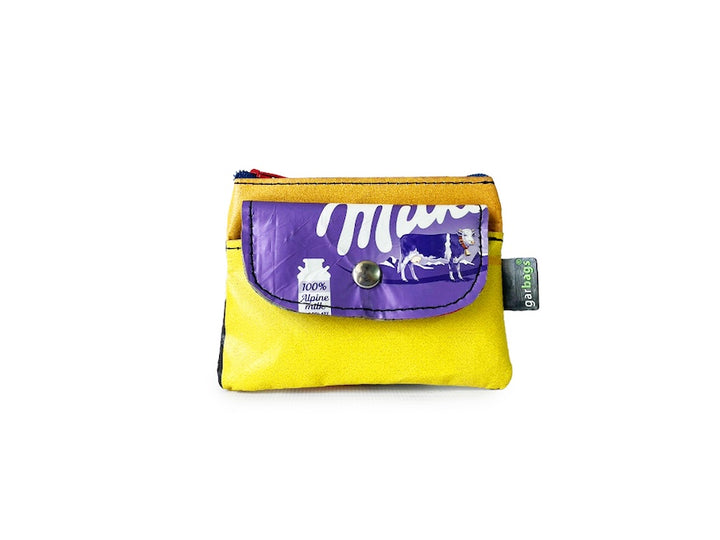 pop purse chocolate package yellow & purple