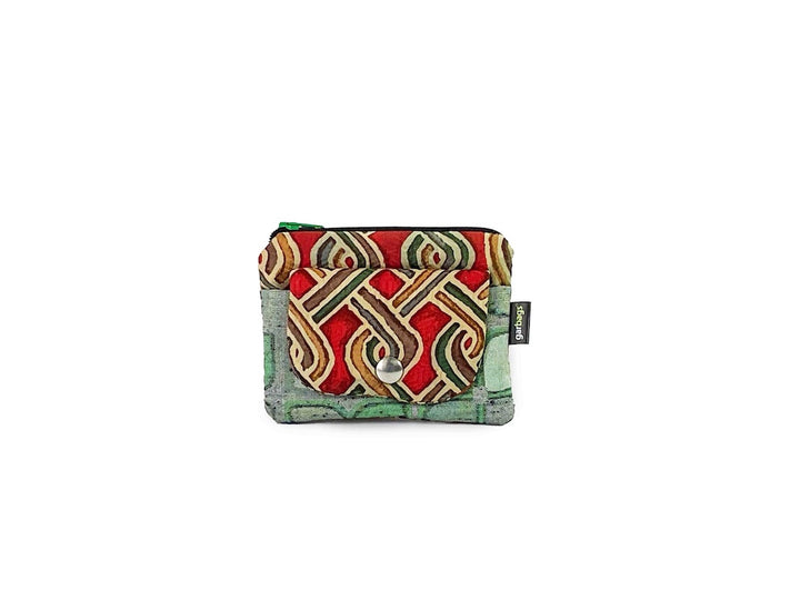 pop purse kimono red & green