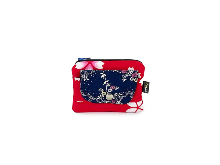 pop purse kimono red & blue