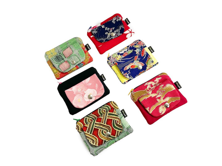 pop purse kimono blue, red & yellow