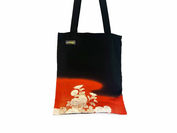 shopping bag black & red kimono