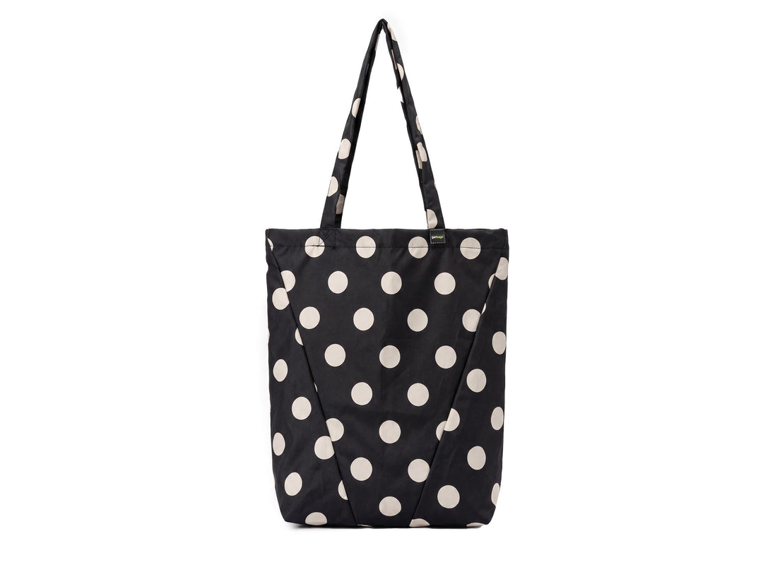 shopping bag umbrella black & white dots