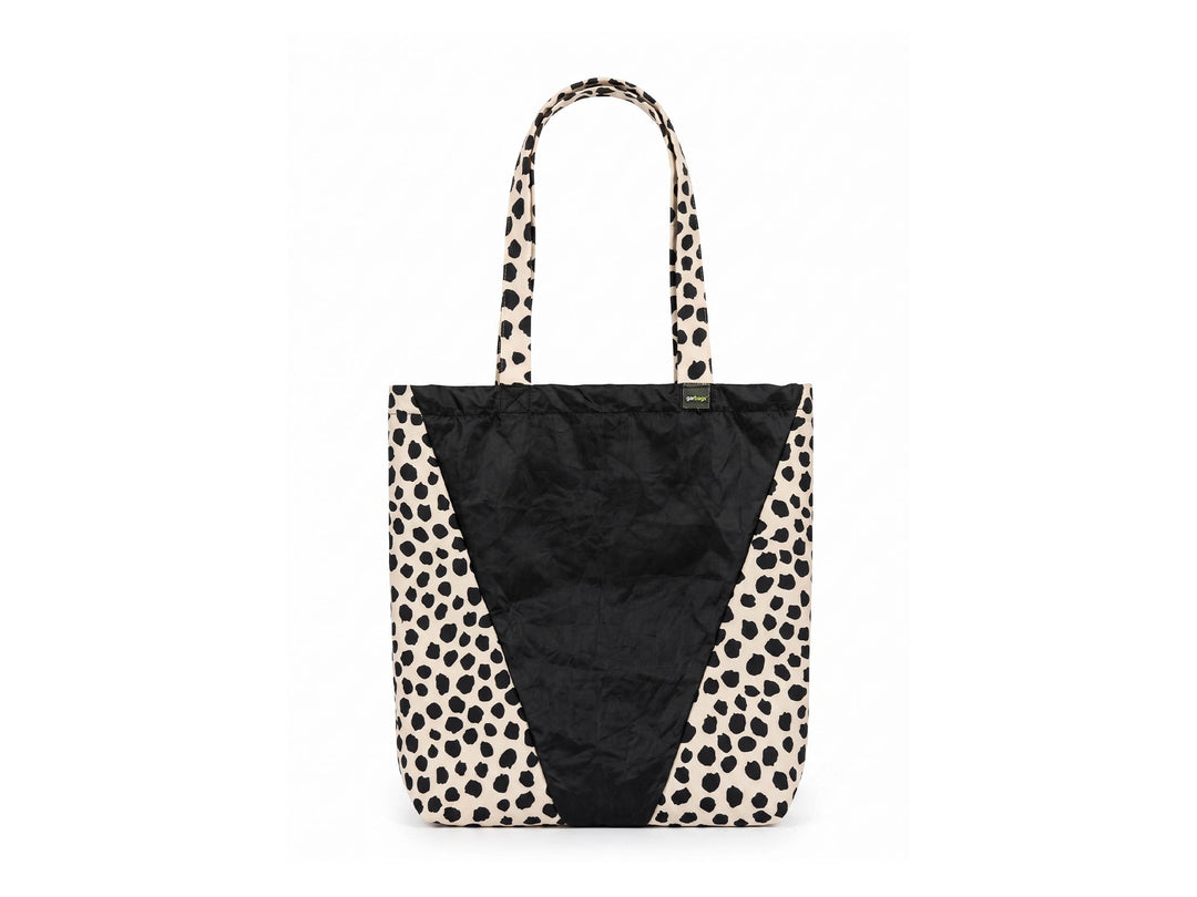 shopping bag umbrella black & white pattern
