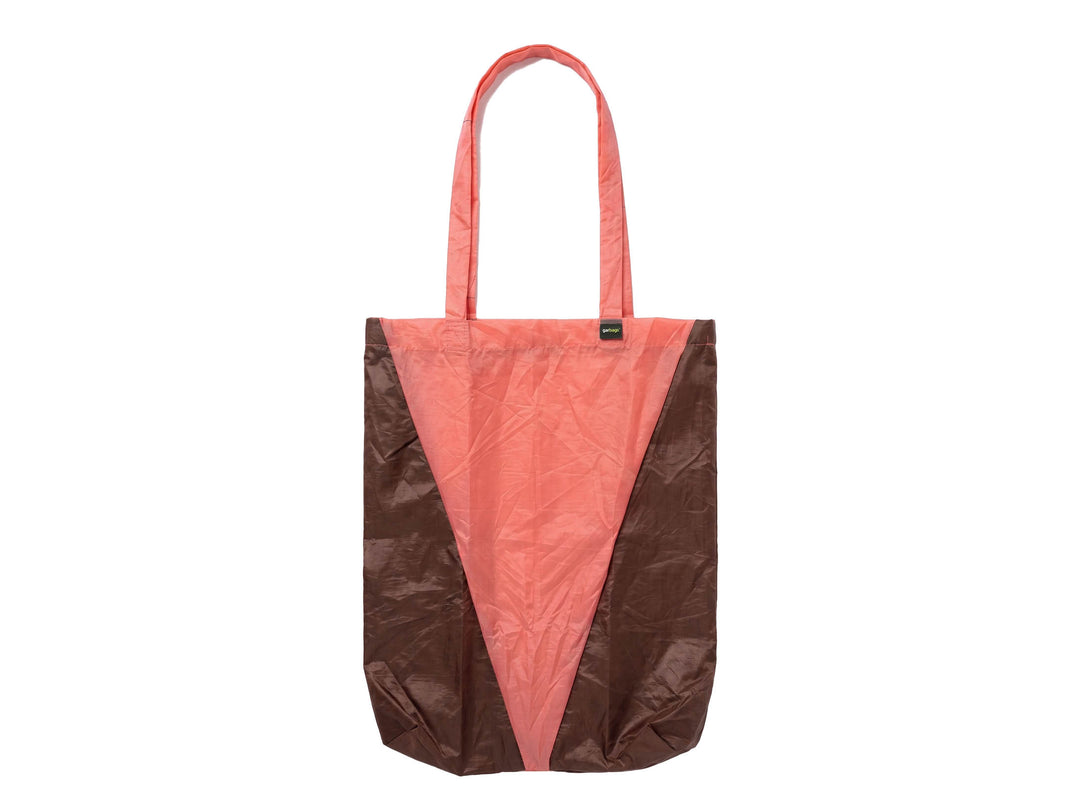 shopping bag umbrella salmon & brown