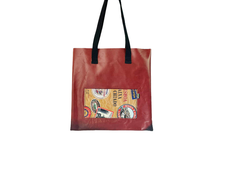 shopping bag lisbon motifs brown