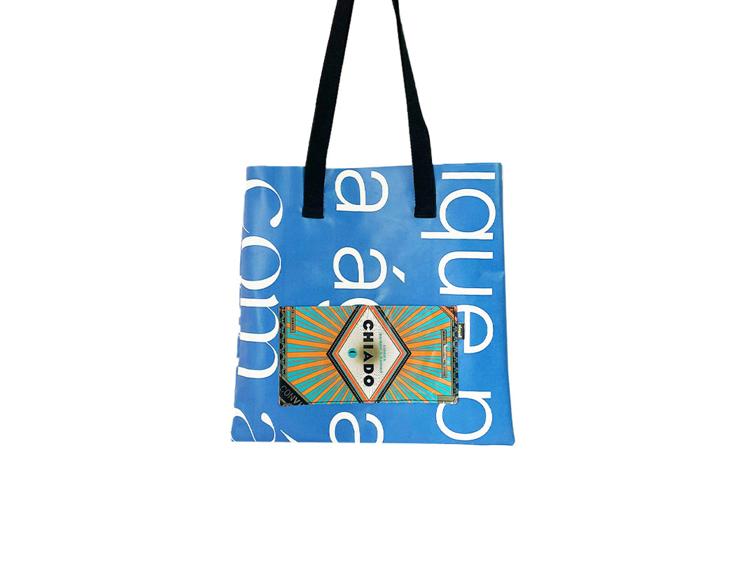 shopping bag lisbon chiado blue & white