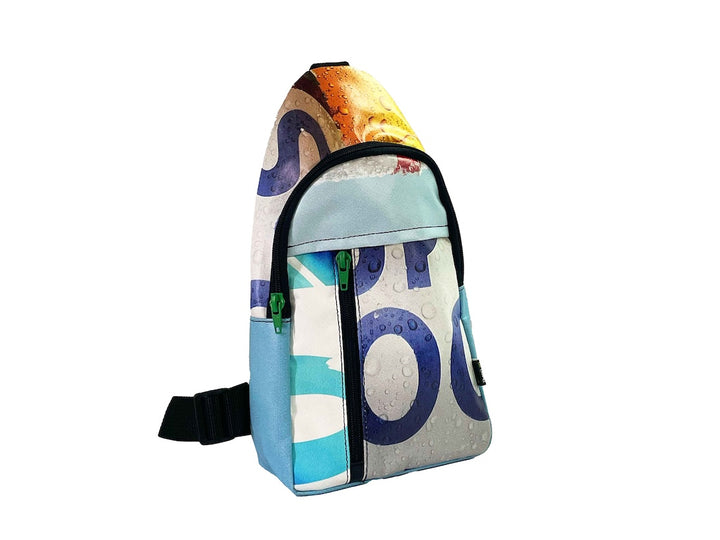 shoulder bag publicity banner light blue
