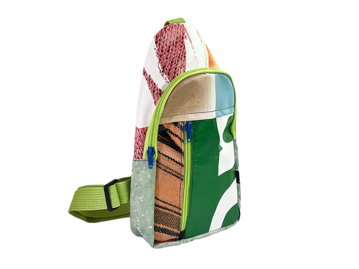 shoulder bag publicity banner green & brown