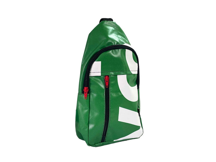 shoulder bag publicity banner white & green