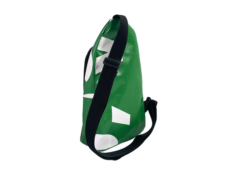 shoulder bag publicity banner white & green