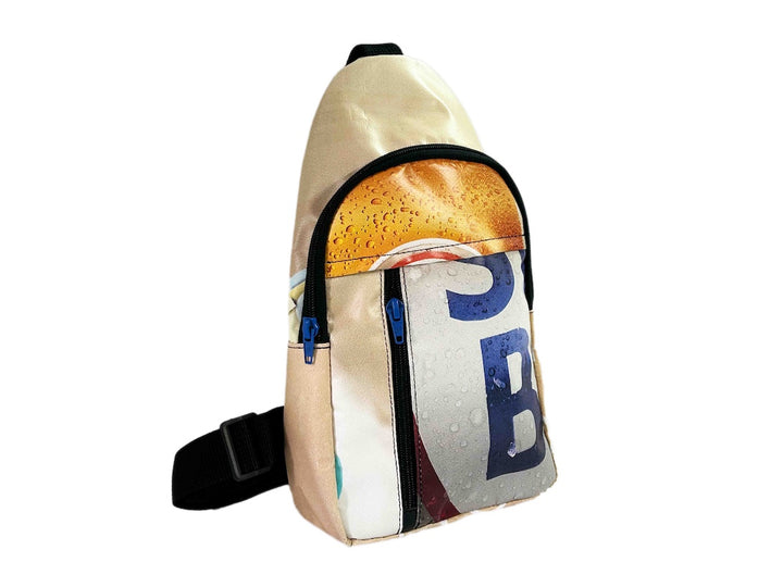 shoulder bag publicity banner blue & yellow