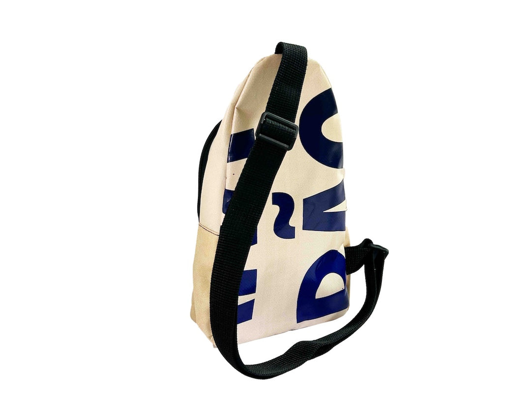 shoulder bag publicity banner blue & yellow