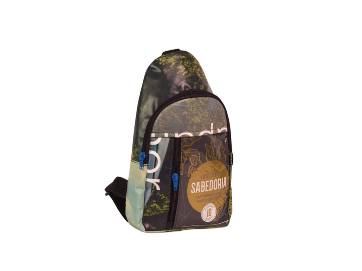 shoulder bag coffee food package grey & green