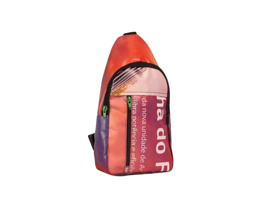 shoulder bag publicity banner orange & lilac