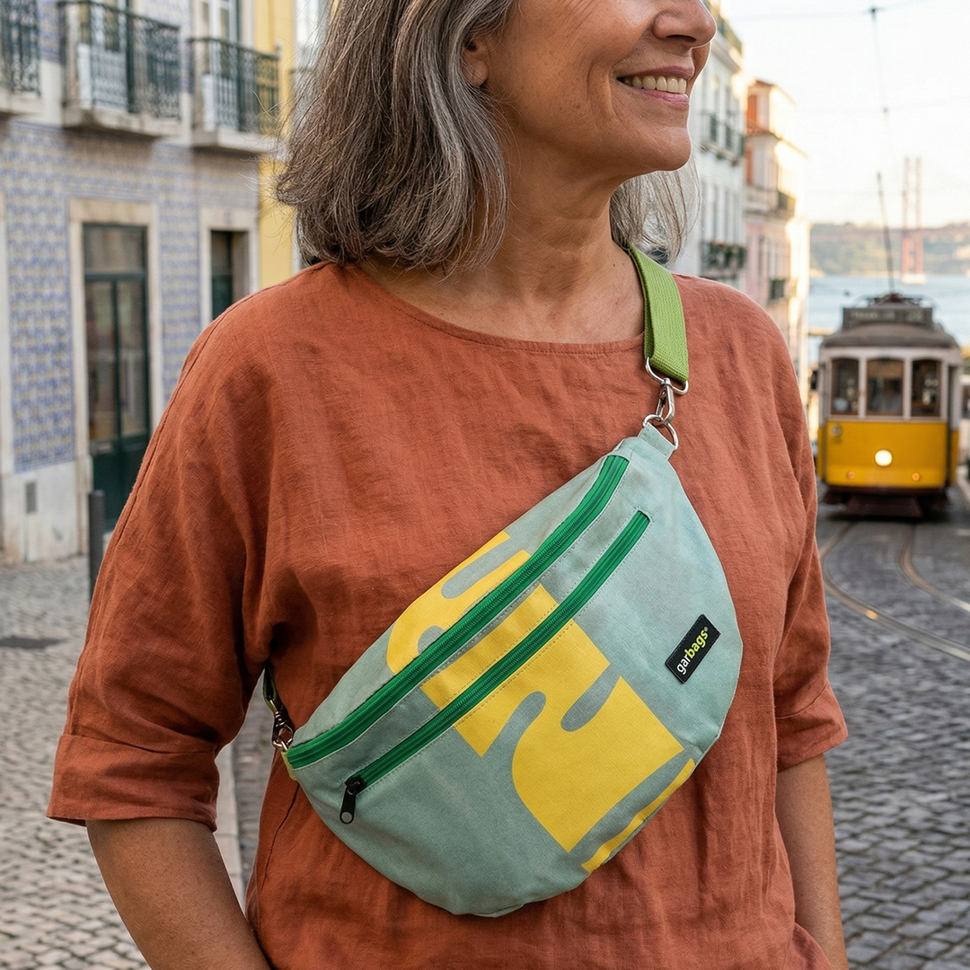 sling crossbody bag red kimono