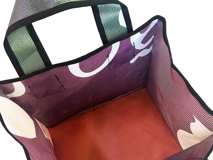 eco storage tote s publicity banner orange & black