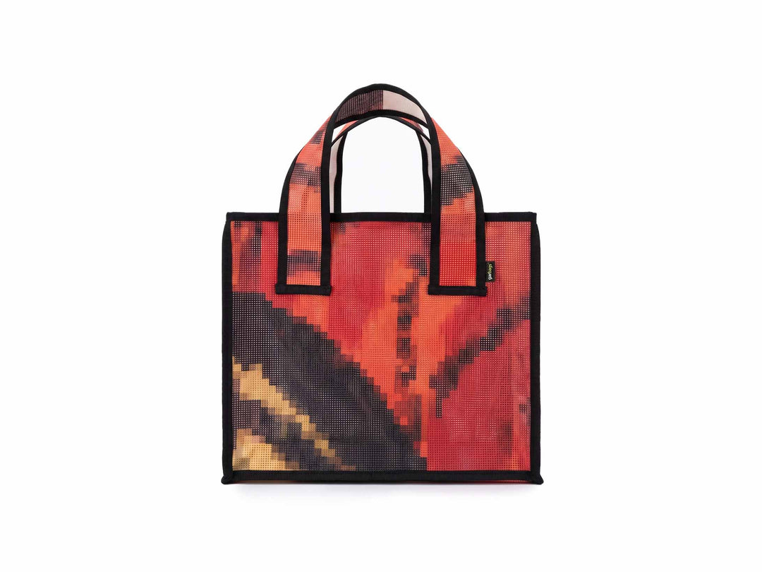 eco storage tote s publicity banner red & black