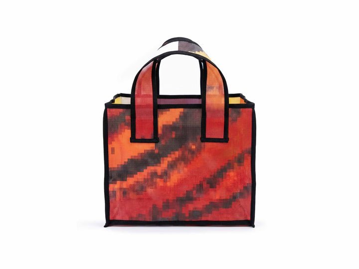 eco storage tote s publicity banner red & black