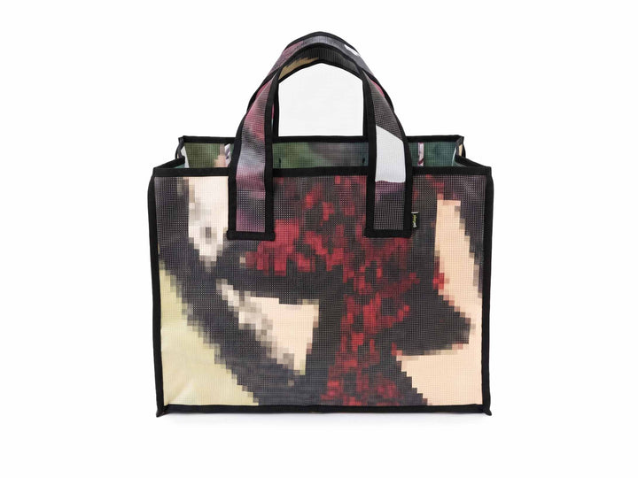eco storage tote xl publicity banner dark blue & beige