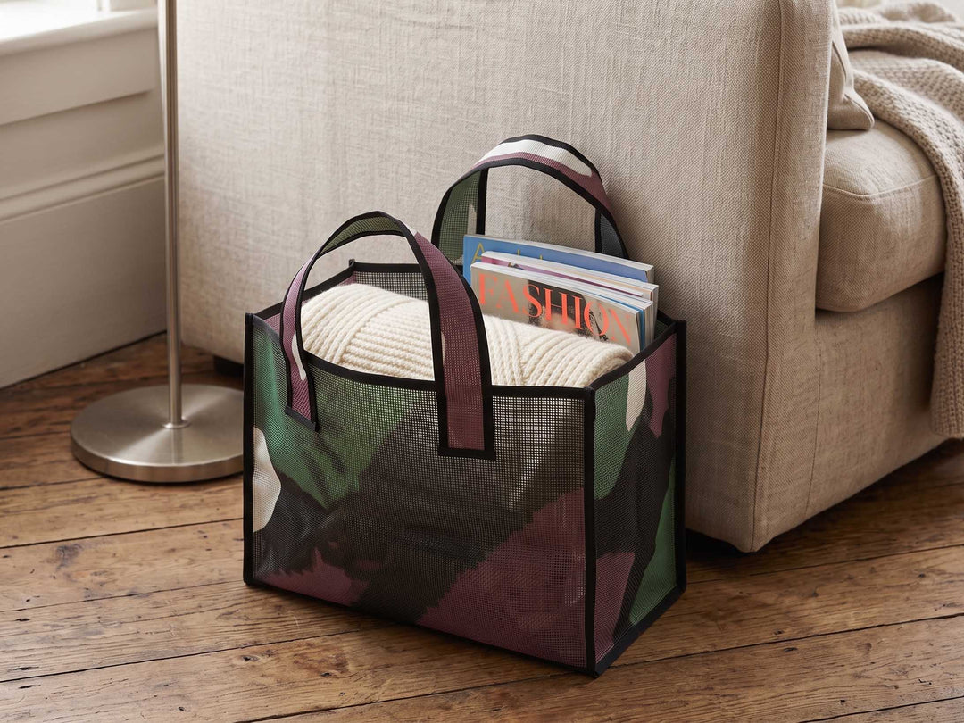 eco storage tote xl publicity banner dark green & purple