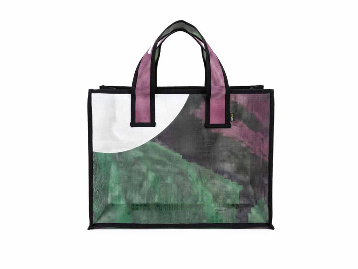 eco storage tote xl publicity banner dark green & purple