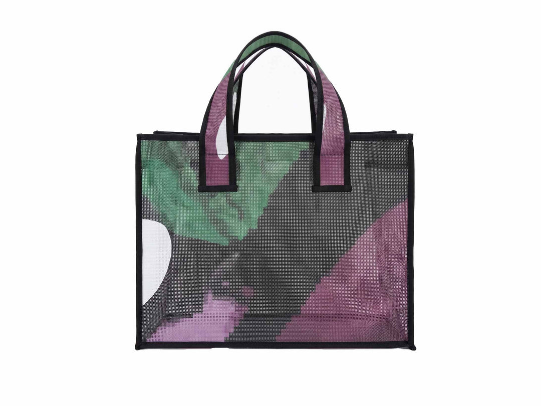 eco storage tote xl publicity banner dark green & purple