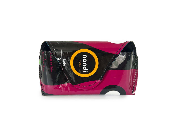 sunglasses case coffee package magenta & black