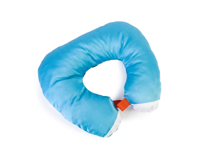 eco travel pillow publicity fabrics blue & white
