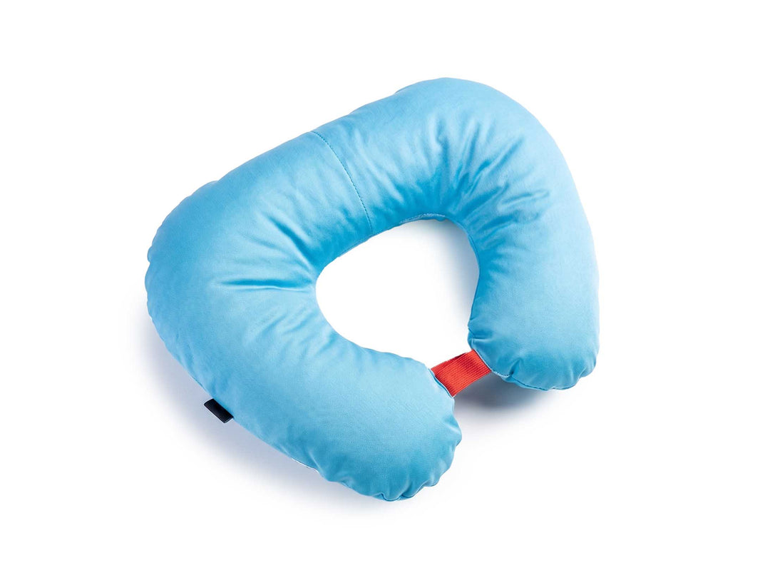 eco travel pillow publicity fabrics blue